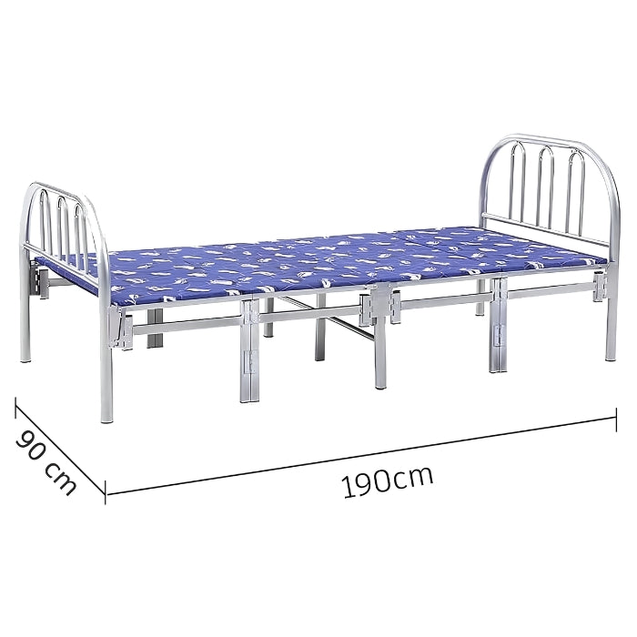 SULSHA Folding Single Bed 190×90cm – Heavy-Duty Steel Frame, Tool-Free | UAE