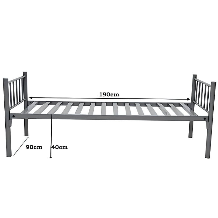 SULSHA Single Steel Bed 190×90cm – Durable Metal Frame (No Mattress) | UAE