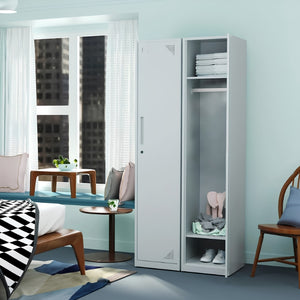 Lockable metal locker cabinet for dressing room and gym storage