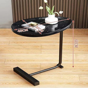 SULSHA industrial C-shape couch table front view – buy side table online UAE