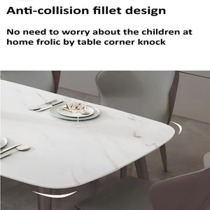 SULSHA dining table with curved chairs side view – dining set Dubai UAE