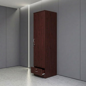 Coen single door wardrobe mahogany finish bedroom furniture