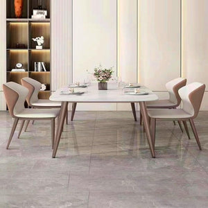 SULSHA industrial sintered stone dining set full view – dining furniture free delivery UAE