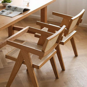 SULSHA solid wood rattan chair in living room setting UAE