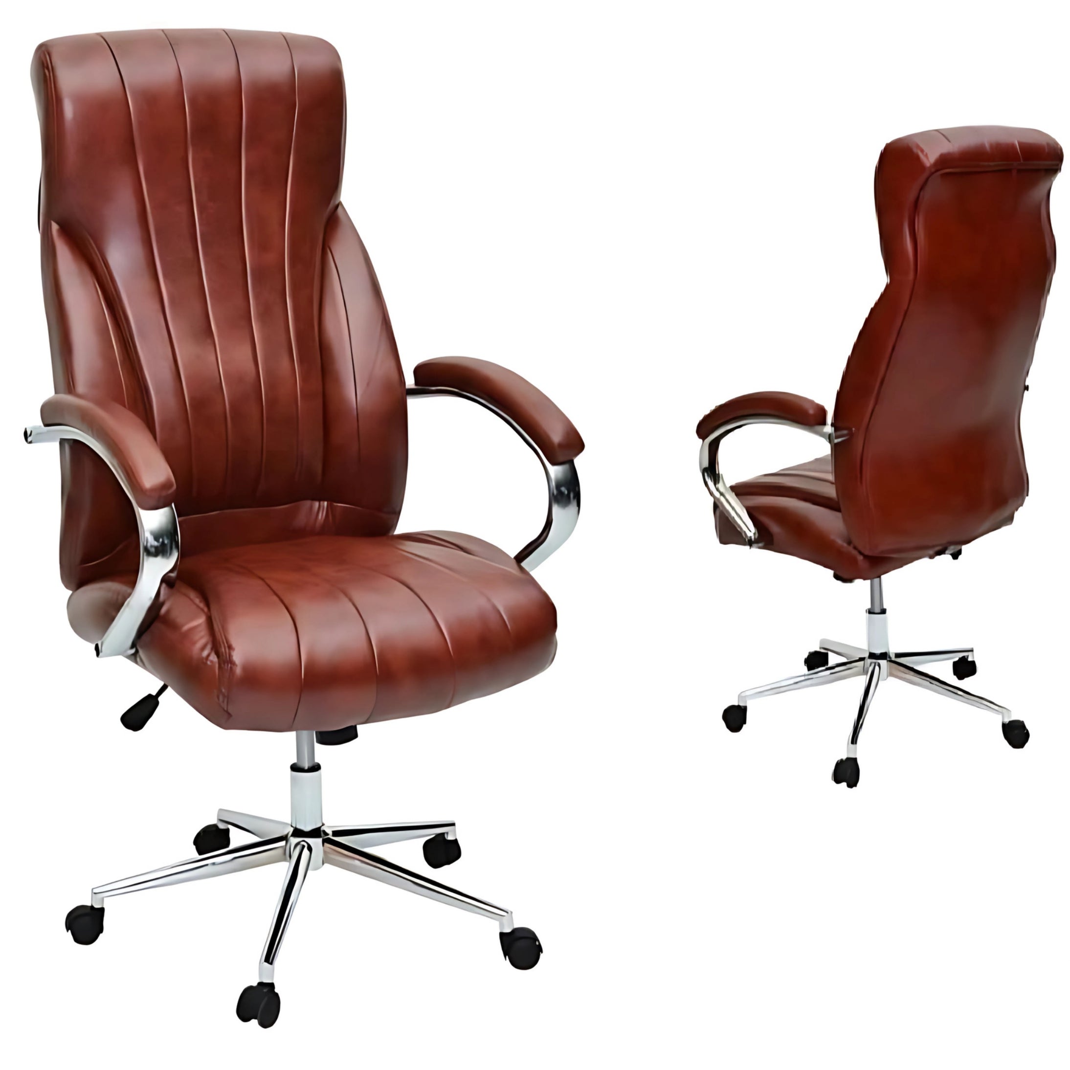 SULSHA Executive High Back Office Chair – Ergonomic PU Leather Swivel Boss Chair with Armrests, Adjustable Height & Wheels – Comfortable Computer Chair for Home & Office UAE