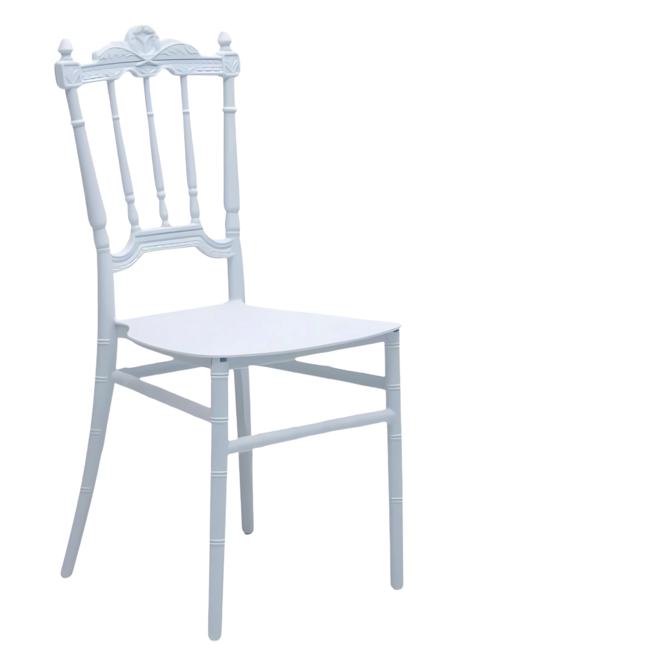 SULSHA Portable Chairs Flower Back Silla Chair White Plastic Chair for Wedding Event Party |Dining chair |Banquet Chair