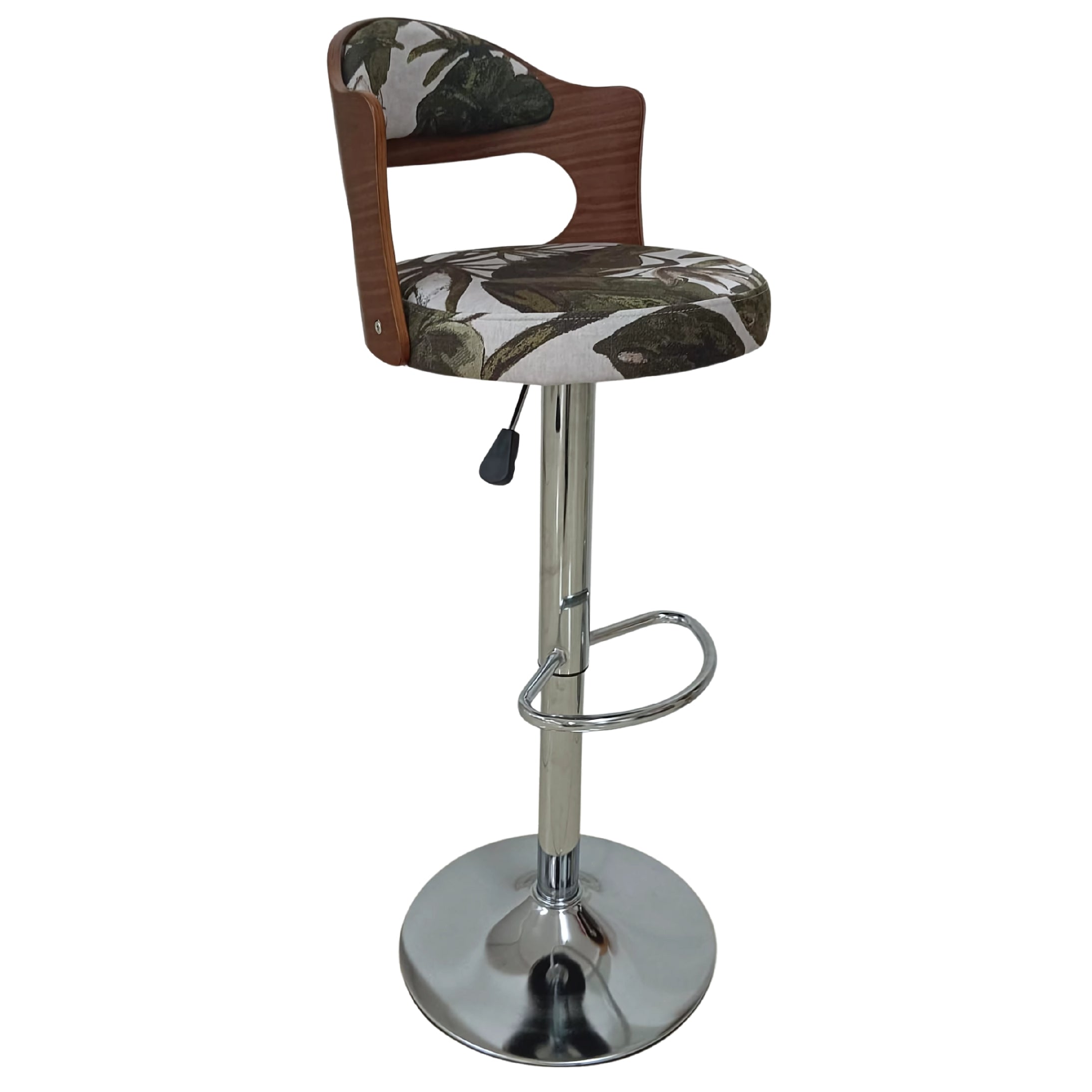 SULSHA Modern Adjustable Bar Stools Set of 2 – Free Assembly Swivel Counter Height Chairs with Footrest, Chrome Base & Upholstered Cushioned Seat for Kitchen Island, Bar, or Dining Room