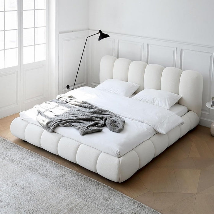 SULSHA King Size Velvet Upholstered Bed Frame - Furnish bedroom Abu Dhabi under AED 2000