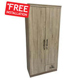 2 door lockable wardrobe colour options