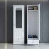 SULSHA 1-Door Wooden Wardrobe with Mirror – Compact Bedroom Closet | UAE