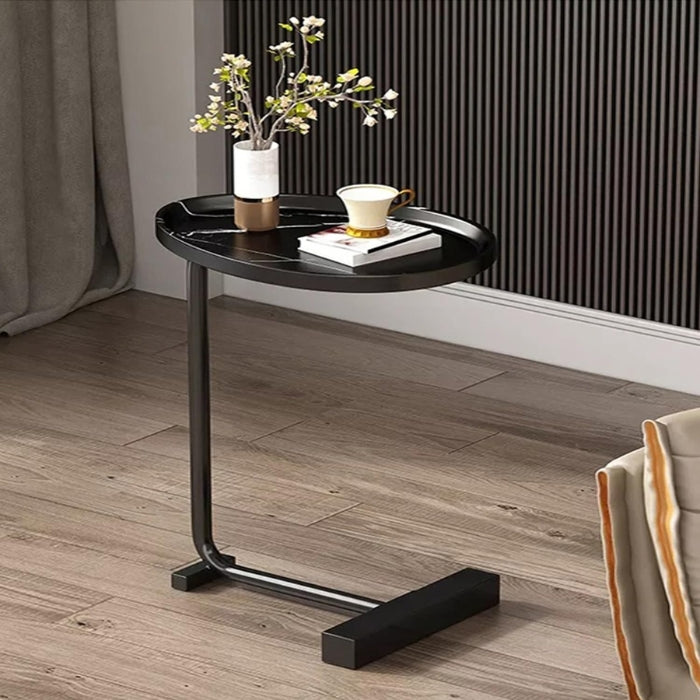 SULSHA C-shaped side table metal frame UAE – sofa end table Abu Dhabi