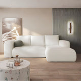 SULSHA boucle L-shaped sofa front view – buy designer sofa online UAE