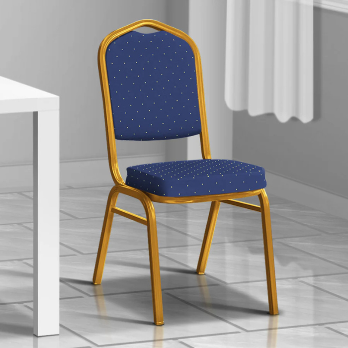 SULSHA Premium Gold Frame Banquet Chair – Luxury Comfortable Molded Cushion Chair for Dining Room, Office, Home, Party & Wedding Events