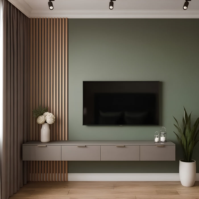 SULSHA signature fluted wall TV unit floating console UAE – TV unit Abu Dhabi