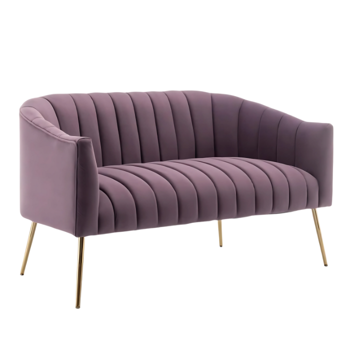 SULSHA 2 Seater Loveseat Sofa Couch - Velvet Loveseat Furniture for Living Room, Small Space, Modern & Comfortable Seating, SUL-5065,Stylish Home Décor, Elegant & Cozy Sofa