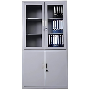 Interior adjustable steel shelves of SULSHA storage cabinet