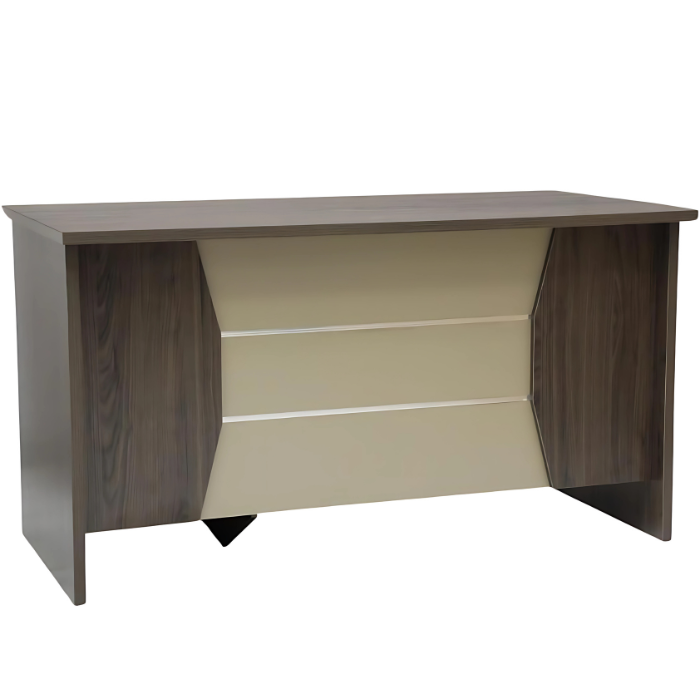 SULSHA SUL-709 Wooden Office Table 140cm | Modern Computer Desk with Keyboard Tray & Lockable Drawers | Durable Engineered Wood Workstation Furniture for Home & Office