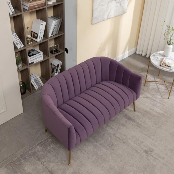SULSHA 2 Seater Loveseat Sofa Couch - Velvet Loveseat Furniture for Living Room, Small Space, Modern & Comfortable Seating, SUL-5065,Stylish Home Décor, Elegant & Cozy Sofa