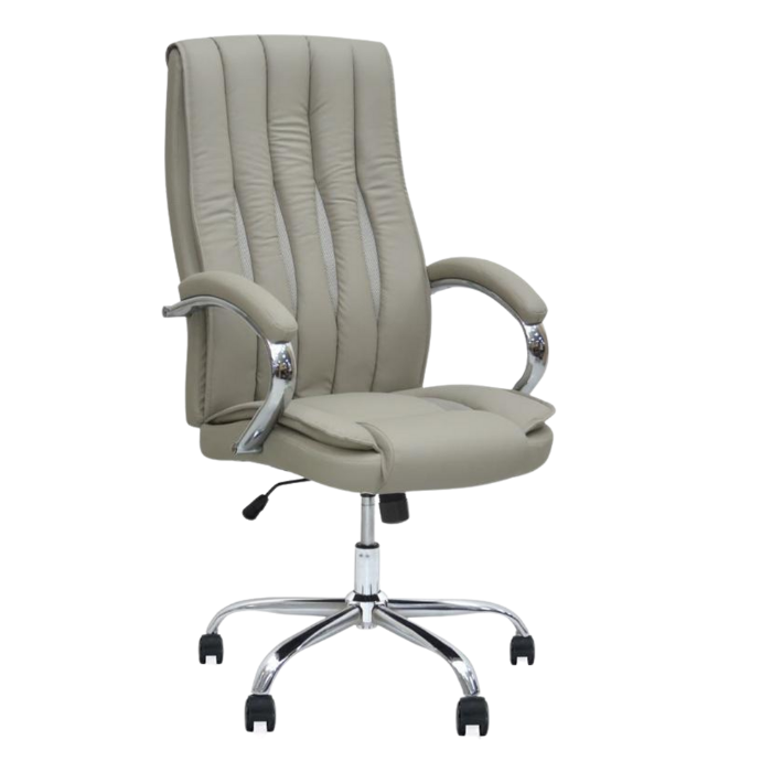 SULSHA High Back Executive Office Chair – Premium Ergonomic Swivel Chair with Chrome Base & Padded Armrests, Adjustable Height Leatherette Computer Chair for Home & Office Comfort