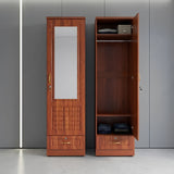 SULSHA 1-Door Wooden Wardrobe with Mirror – Compact Bedroom Closet | UAE
