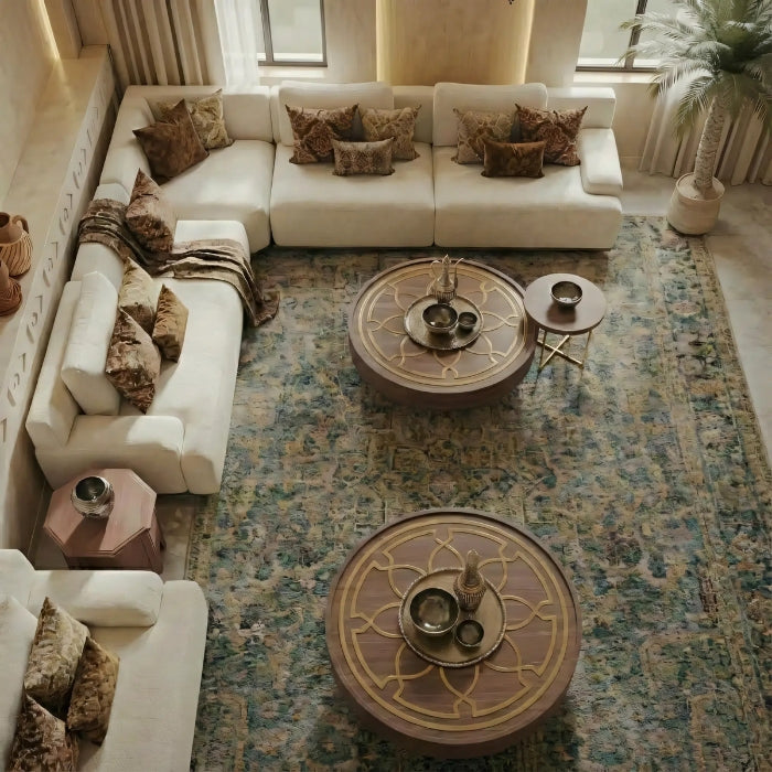 Morayn Arabic Majlis Sofa styled in a modern majlis living room setting