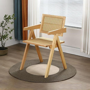 Solid wood and rattan boho accent chair Abu Dhabi