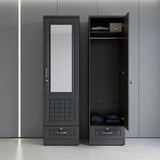 SULSHA 1-Door Wooden Wardrobe with Mirror – Compact Bedroom Closet | UAE