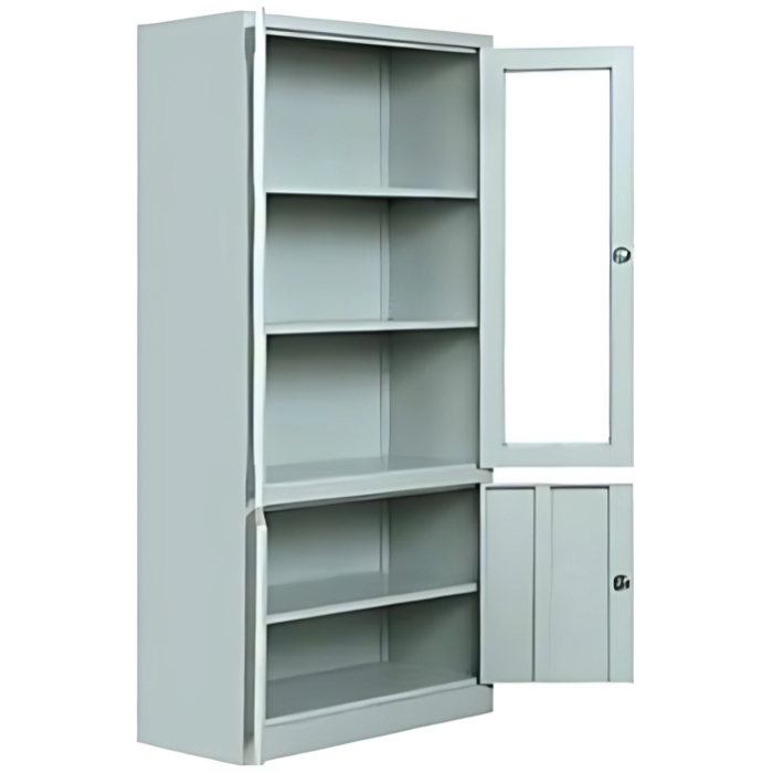 SULSHA glass door storage cabinet for living room office or study in grey