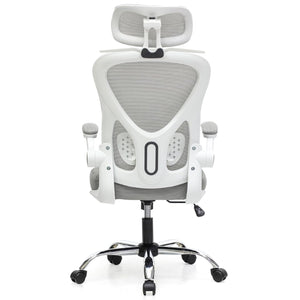 SULSHA grey white swivel mesh chair back view – buy office chair online Abu Dhabi