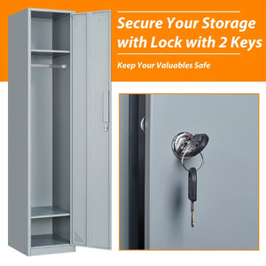 SULSHA grey metal locker with single lockable door for home and office