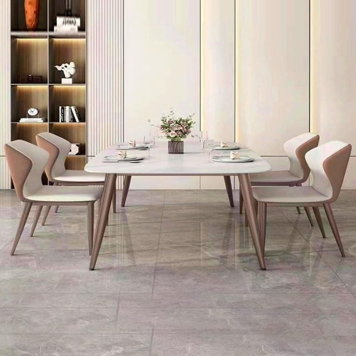 SULSHA industrial sintered stone dining set full view – dining furniture free delivery UAE