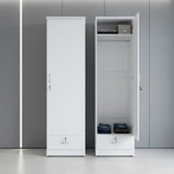 Coen wardrobe 50x50x180 cm dimensions and storage layout
