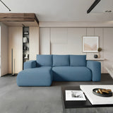 SULSHA curved boucle sofa side view – luxury corner sofa Dubai