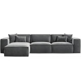 Greylan L-shape velvet sofa colour options