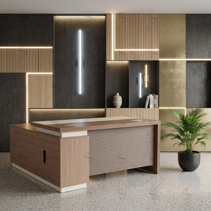 SULSHA 160cm L-shaped executive desk storage cabinet UAE – office workstation Abu Dhabi