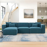 SULSHA 3 seater L-shape velvet sofa top view – sofa online Abu Dhabi