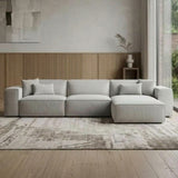 SULSHA Greylan Corner L-Shape Sofa | 3 Seater Velvet Sectional Sofa for Living Room | Buy Online UAE – Abu Dhabi