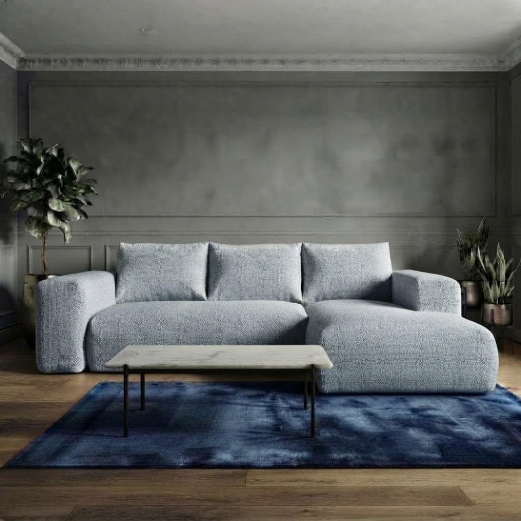 Chenille Fabric Stylish Lambi L-Shape 3-Seater Corner Sofa – Modern Comfort for Your Living Room