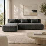 Comfortable Velvet L-Shape Sofa,2-Piece Set – Modern & Stylish Corner Sofa for Living Room