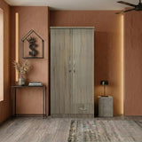 Nefer 2 Door Wooden Wardrobe With One Lockable Drawer (With, Without Assembly)