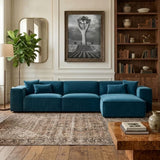 SULSHA Greylan Corner L-Shape Sofa | 3 Seater Velvet Sectional Sofa for Living Room | Buy Online UAE – Abu Dhabi