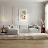 L Shape Sofa – Stylish Modern Sectional Corner Sofa Couch with Soft Fabric Upholstery, Spacious Seating Design