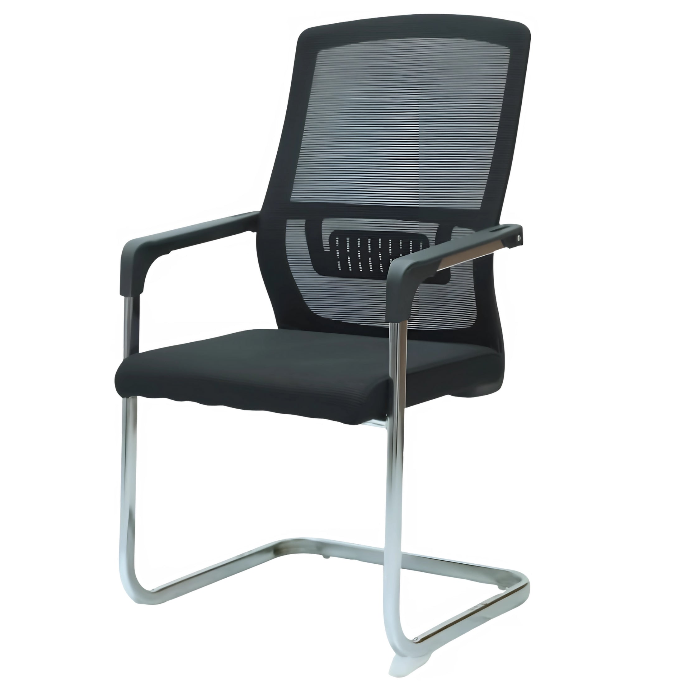 SULSHA Middle Back Mesh Office Chair – Visitor & Conference Chair Without Wheels | Ergonomic Office & Meeting Seating