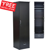 SULSHA single door wardrobe side view – bedroom storage free assembly UAE