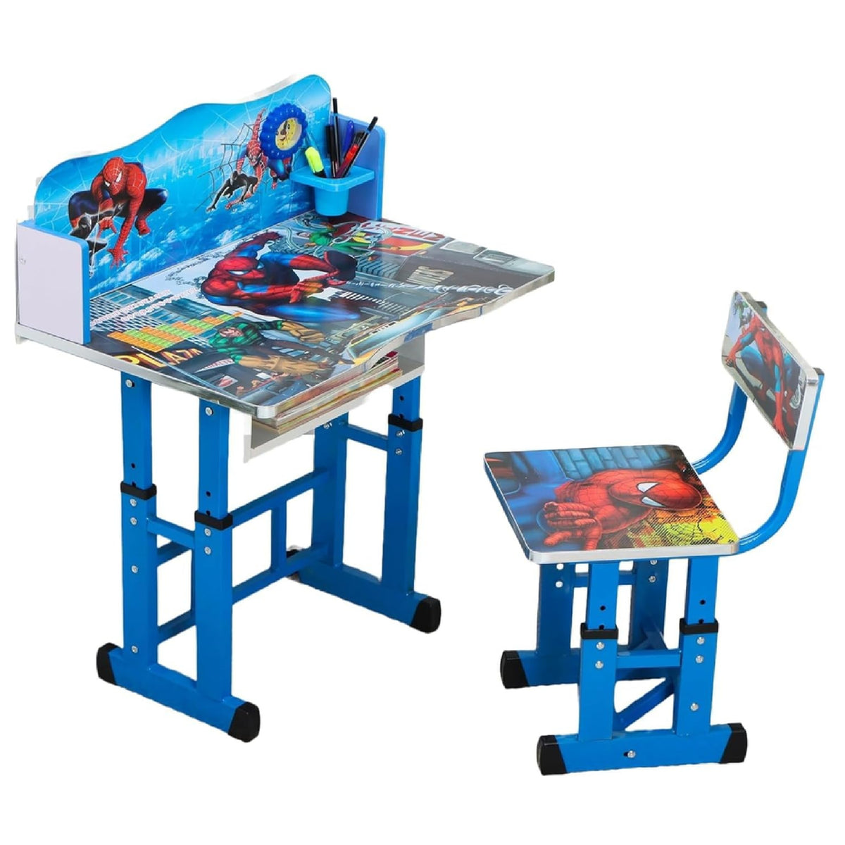 Spoder Man Learning Table SULSHA Adjustable Kids Study Desk and Chair Set ST39 – Spider-Man Desi ...