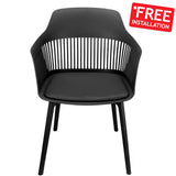 SULSHA plastic armchair with cushion dining chair UAE – dining chair Abu Dhabi