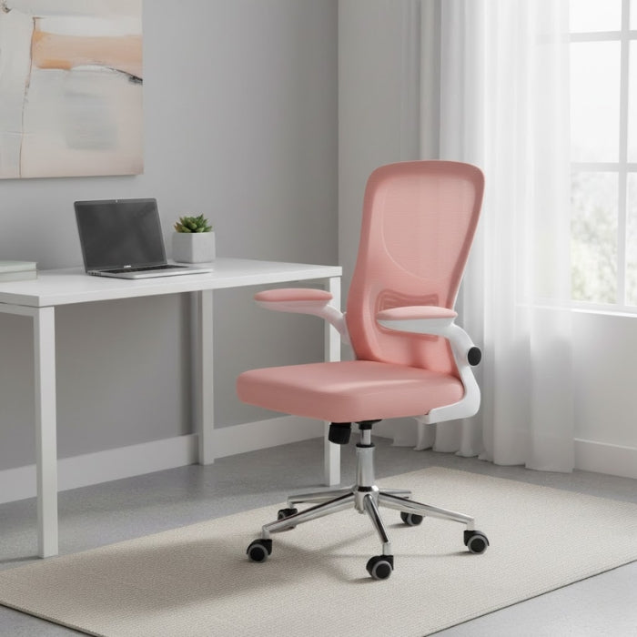 SULSHA Ergonomic Office Chair/Study Chair/Computer Chair (Without Headrest, Pink)
